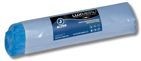 Lux Metal Polierpaste Dunkelblau 1000 g Fein Mittel Schleifpaste Für Spiegelnden Glanz Auf Edelstahl, Aluminium Eisen Messing Chrom Holz Marmor und Weitere Metall - Perfekt Zum Polieren von Messern