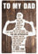 Coonoor Vintage Metall Blechschild To My Dad Poster Metallschild Geschenk für Vater, Retro Metall Schilder Hausplakette Poster für Hauswanddekoration, 30x20cm (To My Dad)