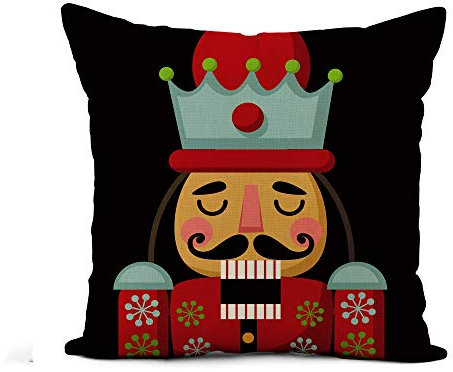 Kissenbezüge Buntes Weihnachtliches Nussknacker-Cartoon-Soldatenspielzeug Aus Holz Von The Kopfkissenbezug Mode Zierkissenbezug Weich Kissen Fall Für Bett Büro Schlafzimmer 45x45cm