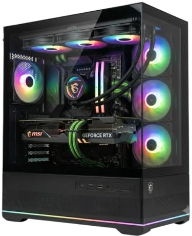 AGM store Pc Gaming RYZEN 7 7800X3D- Scheda video RTX 5070 12GB - RAM 32GB DDR5 - Nvme 2TB SSD Pci4 - Dissipatore a Liquido 240mm - Wifi e Bluetooth -W11
