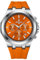 RORIOS Montres Moda pour Homme Montre de Poignet Sport Quartz Montre Multifonction Chronographe Montre Décontracté Lumineuses Bracelet en Silicone Orange