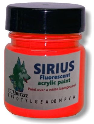 ZUPERPAINT Sirius - Vernice acrilica fluorescente di alta qualità, 14 colori (rosso, 100 ml)