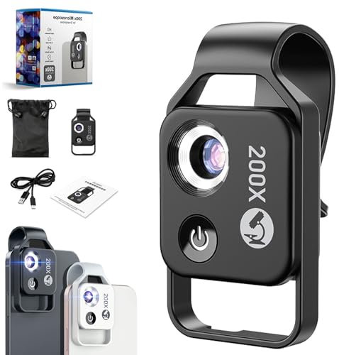 TETGSET Nano Zoom X200, Nano Zoom FüR Smartphone, Nanozoom200, Nano Zoom 200 FüR Handy, Nano Zoom FüR iPhone (Mit CPL,Schwarz)
