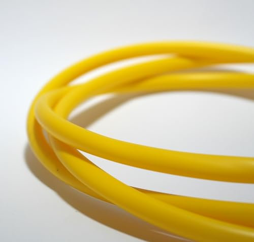 MKV Isolierschlauch farbig PVC Kabel 3-30mm Schutz Schlauch Bougierrohr rot, gelb, blau, schwarz Stromleitung Schlauchummantelung für drinnen draußen KFZ Boote (gelb, Ø 12mm)