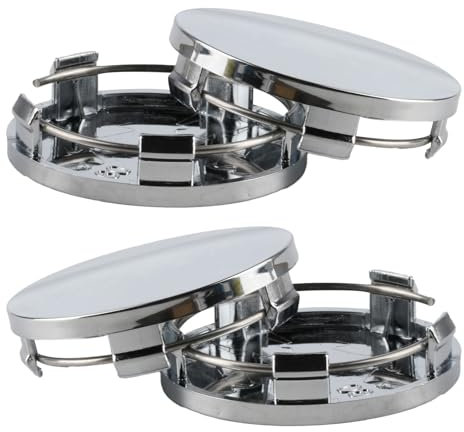 4 Stück Radnabenkappen für Felgenkappen, Nabendeckel ID 56mm OD 60mm, Felgendeckel, Radnabendeckel, Auto Nabenabdeckung, Universal ABS Nabenkappen für Auto Zubehör Radnabenabdeckung (Silber)