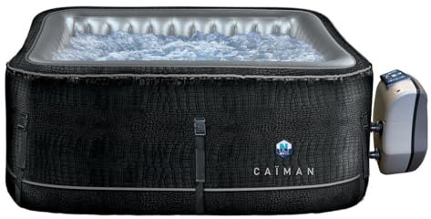 Vasca Idromassaggio da Esterno Gonfiabile Riscaldata 4 Posti 168x168x70 cm NetSpa Caiman Nera
