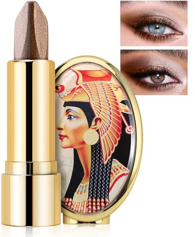 Boobeen Glitter Eyeshadow Stick, Double Colors Smooth Creamy Eye Shadow Pencil Hochpigmentierter Lidschattenstift Nude, Shimmer Gradient Shades