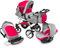 GaGaDumi Urbano Kinderwagen 3 in 1 Komplettset Mit Autositz - TÜV-Geprüfter Kombikinderwagen Mit Voll-Gummireifen - Rot/Grau