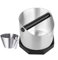 Gocoffun Coffee Knock Box, Large Capacity Espresso Knock Box with Non-Slip Base, Coffee Measuring Cup,Coffee Puck Knock Box Stainless Steel for Espresso Machine Coffee Grounds (Silver)