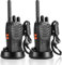 Suoyee BF-88X Talkie Walkie Professionnel, Radio bidirectionnelle 16 canaux à Longue portée avec Chargeur USB, Oreillettes, idéal pour Le Jeu des Enfants et Le Travail des Adultes (Noir, 1 Paire)
