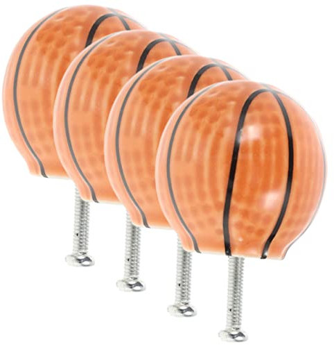 IWOWHERO 4pcs Basketball Cartoon Cabinet Door Cupboard Knobs Drawer Knob Knobs for Cabinet Vintage Cabinet Handle Vintage Door Knob Dresser Knobs for Boys Room Knobs Copper