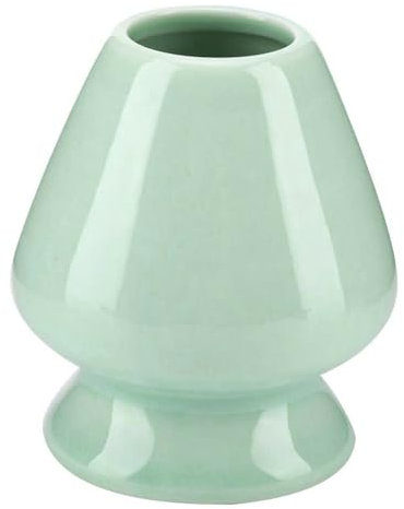 YILANJIN Support de Fouet Matcha, Porte-Fouet en Céramique, Vert, 6cm x 7.8cm
