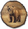 DARO Design - Wandbild Bär Größe 80cm - Kunstdruck aufhängefertig - Wanddekoration Thema Jagd, Natur, Tiere