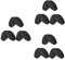 KOMBIUDA 9 Pares orejeras para teñir el cabello destacar orejeras para secador de pelo orejeras antiruido bebe protector de orejas protección auditiva de silicona gel de sílice Black