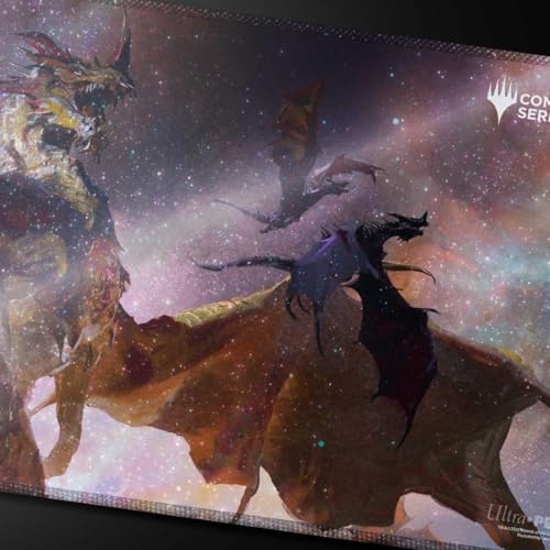 Ultra PRO Commander Series #5 – Dreifarbiger Keilabsatz – Die Ur-Dragon Holofoil Spielmatte für Magic: The Gathering | Verwendung als Mauspad, Schreibtischmatte, schützt MTG-Karten während des Spiels