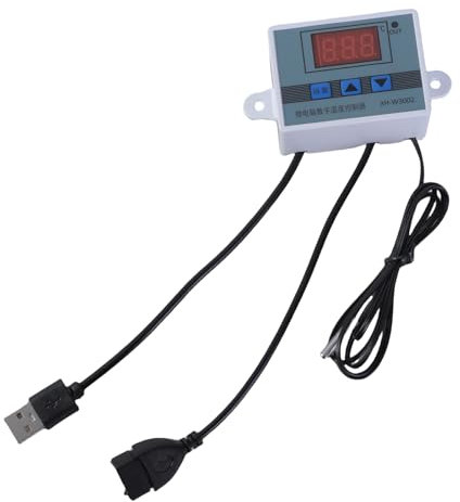 DAYnagh Termostato temporaneo di Digital del cavo del controllo della temperatura di USB 5V per la ventola di raffreddamento ed i ventilatori con le gamme regolabili -50~110℃