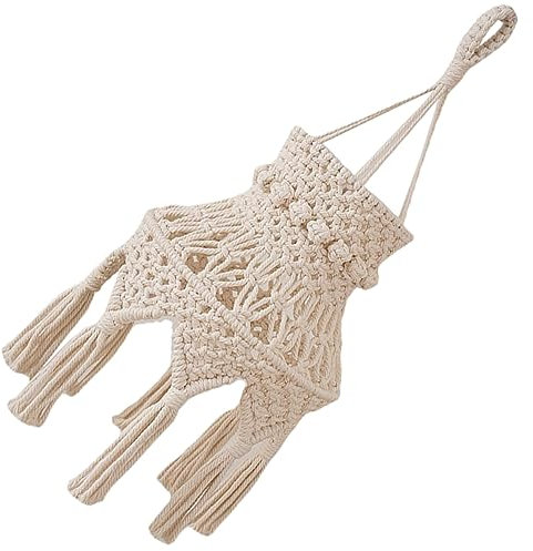 KICHOUSE Lampenschirm Makramee Für Schlafzimmer Esszimmer Wohnzimmer Hängender Makramee Vintage Dekoration Für Küche Flur Etc