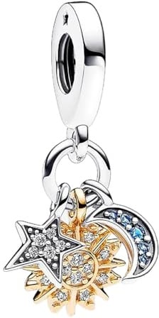Ruaidhra Sterling Silber Charms Anhänger,Kreuz Herz Blumen Kleeblatt Schildkröte Tier Charms für Armband Halskette,Vielfältig Charm Clip Stopper Bead Charms für Damen