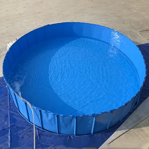 Laghetto circolareper pesci in PVC Piscina for laghetto in tela for pesci, laghetto rotondo da 356 galloni for allevamento di koi e pesci, rivestimento in PVC, for uso interno ed esterno(1.8X0.8m-2000