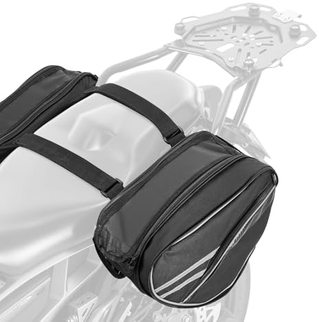 VEVOR Motorrad-Satteltasche, 15 L x 2 große Kapazität, Seitensatteltasche mit wasserfester Regenhülle & Gurten, kompatibel mit den meisten Motorrädern, Gepäckaufbewahrungstasche Motorradgepäck