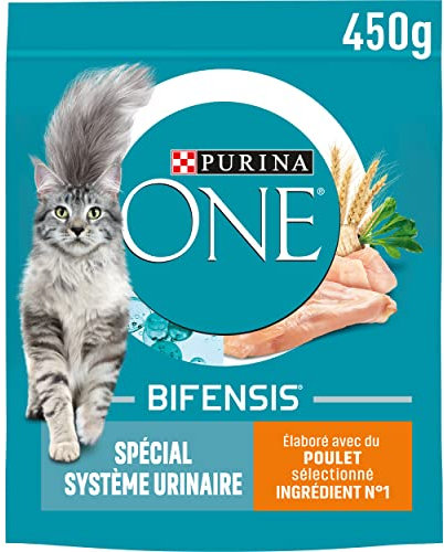 Purina ONE Bifensis | Gato Adulto | Especial para el Sistema urinario | Ayuda a limitar la inflamación del Sistema urinario, apoyar la Salud de los riñones | Croquetas | con Pollo | Bolsa | 10 x