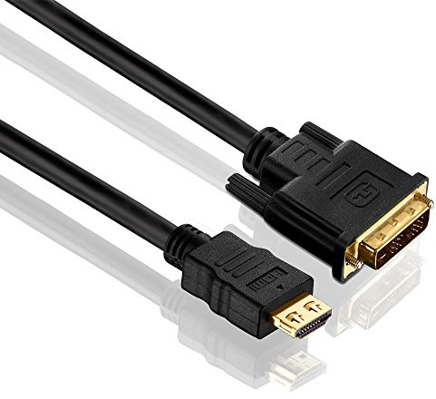PureLink PI3000-020 HDMI auf Single Link DVI Verbindungskabel (2K FullHD (1080p), Ethernet), HDMI-A Stecker auf DVI-D Stecker (18+1), zertifiziert, 2,00m, schwarz kabel