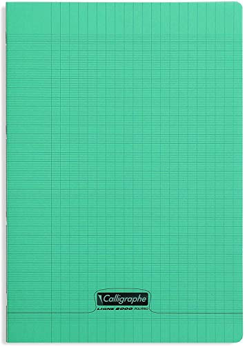 CALLIGRAPHE Cahier piqué POLYPRO 21x29,7 cm 140 p séyès 90g Vert