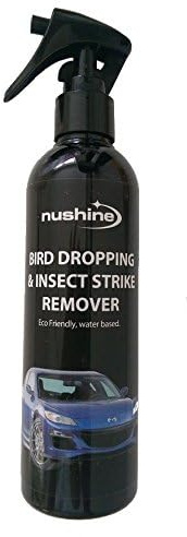 Nushine - Aerosol para eliminar excrementos de pájaros y restos de insectos, 250 ml