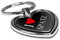 printplanet Schlüsselanhänger mit Namen Spatz - Motiv I Love - Herz-Schlüsselanhänger, Namensschlüsselanhänger, personalisierter Anhänger, Herz-Anhänger, Chrom