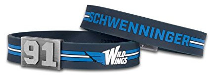 BRAYCE® Schwenninger Wild Wings Armband mit Deiner Trikot Nummer 00-99 I Eishockey pur mit dem Wildwings Trikot am Handgelenk personalisierbar & handgemacht