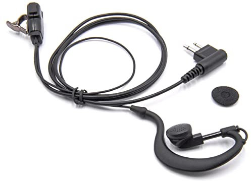 vhbw Headset kompatibel mit Motorola GP88, GP300, GP73, GP600, GP68, CP040 Funkgerät - schwarz