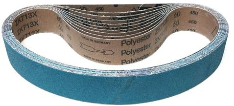 VSM Schleifband ZK713X Zirkonkorund – 50 x 800 mm – Körnung P100 – 10 Stück – für Metall Edelstahl INOX – reißfeste robuste Gewebeunterlage – Profi-Schleifbänder für Schärfmaschinen