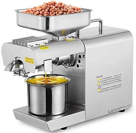 CGOLDENWALL Stainless Steel Oil Press Machine Nuts Seeds Oil Presser Automatic Intelligent Hot and Cold Linseed Oil Expeller Extractor for Peanut Nuts Seeds Coconut and Other Oil Crops (220V)