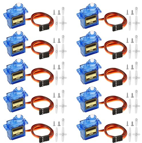 Queta 10 Psc SG90 Micro Servo Motor 9G für RC Flugzeug Robot Helicopter Airplane Remote Control