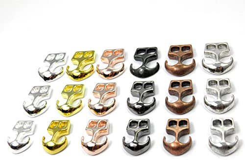 HanseCharms - Anker Verschluss, 1-2-5-10-50 Stück, Anker Verschluss, 6 Farben - 3 Größen, Zierverschluss, Hakenverschluss (Gold - Klein, 10 Stück)