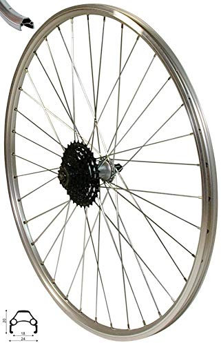 Redondo 28 Zoll Hinterrad Laufrad Felge TX500 Silber + 8 Fach Kassette