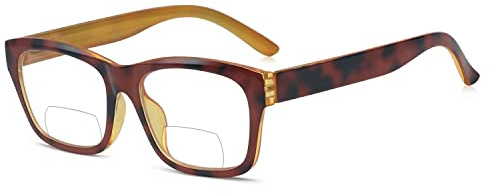 Eyekepper Polycarbonate Large Lens Line Bifocal Glasses Readers Men Brown +1.5