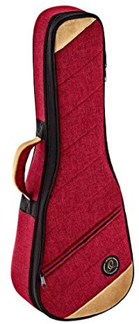 Ortega Guitars Ukulele Soft Case - Tasche für Tenor Ukulele - Höhe 67,5 cm - Breite 23 cm - Baumwolle / Leinen, Rot (OSOCAUK-TE-BX)