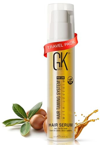 GK HAIR Global Keratin Aceite de argán suero capilar (10ml/0.34 Fl Oz) para reparar el cabello encrespado dañado proporcionar fuerza y brillo