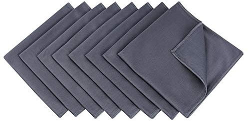KLNYOO Microfiber Glass Cleaning Cloths Lint Free Streak Free Quickly and Easily Clean Windows & Mirrors Without Chemicals Polishing Cloth 40x40cmh 8 Pack Grey