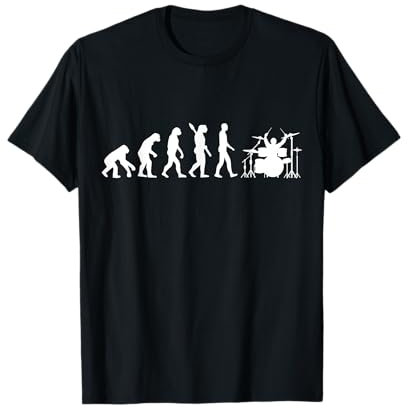 Drummer Evolution TShirt Schlagzeuger Geschenke Schlagzeug T-Shirt