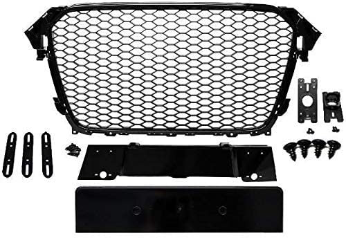 DM Autoteile Kühlergrill Wabengrill Schwarz Hochglanz passend für A4 B8 11-15 + Zubehör