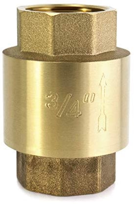 QWORK® Rückschlagventil mit 3/4 Zoll Innengewinde (DN 20) - Rückflussverhinderer aus Messing
