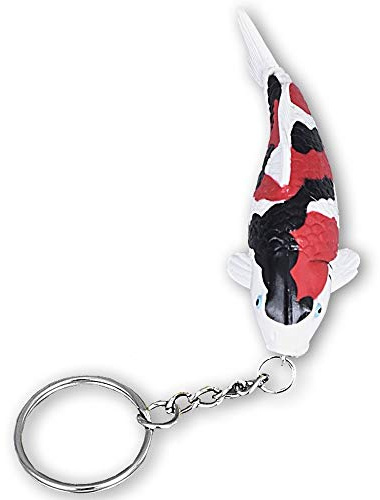 Koi Company Schlüsselanhänger • Detailgetreuer Anhänger Koi Showa • Schlüsselanhänger Fisch (LxBxH) 6cmx2,5cmx2,5cm