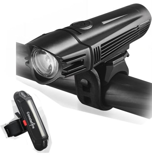 Luces Bicicleta Delantera y Trasera Recargable USB,2200mAh Giratoria 360 °,Super Brillante Luz Bicicleta Delantera (Impermeable IPX-6, 4 Modos) &5 Modos 2 Colores luz Bicicleta Trasera para Ciclismo