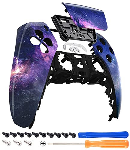 eXtremeRate Nebula Galaxy Touchpad Front Housing Shell for PS5 Controller, DIY Shell for PS5 Controller, Custom Touch Pad Cover Faceplate for PlayStation 5 Controller
