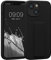 kwmobile Handyhülle kompatibel mit Apple iPhone 13 mini - Hülle mit Fingerhalter und Standfunktion - Silikon Case Handy Cover in Schwarz