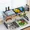 HUOLE Escurridor de Platos de Acero Inoxidable para Platos, Cuencos, Tazas para Estante de Cocina, Desmontable, 2 Niveles (85x32x52cm)