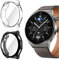 ToVioc Cover Compatibile con Huawei Watch GT 3 Pro 46mm Custodia Full Protezione, [2 Pezzi] [Anti-Graffio] Shell con Pellicola Protettiva per Huawei Watch GT 3 Pro 46mm - Nero & Trasparente