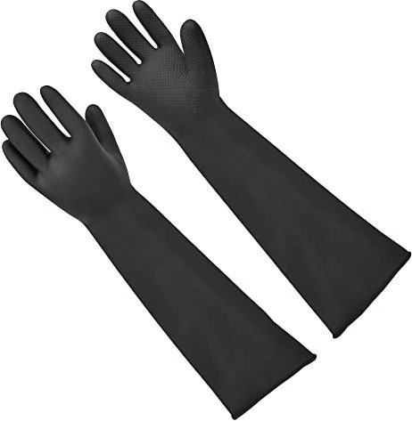 Strapazierfähige Latexhandschuhe, industrielle Sicherheit, Arbeitshandschuhe, lange Handschuhe, widersteht starken Säure, Alkali und Öl für Garten, Haushalt wiederverwendbar, Heavy Duty Latex Gloves